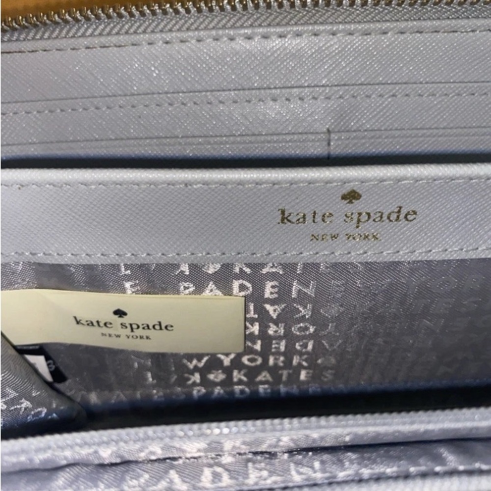Kate Spade Light Gray Wallet with Silver Accents - Picture 3 of 7